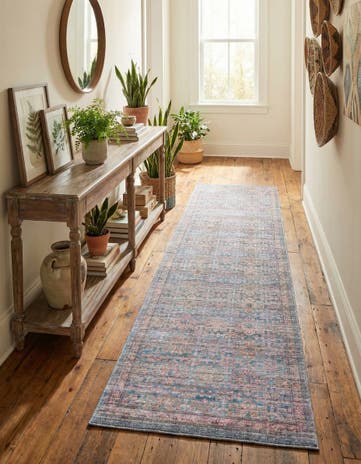 2' 7 x 12' Washable Nostalgia Runner Rug