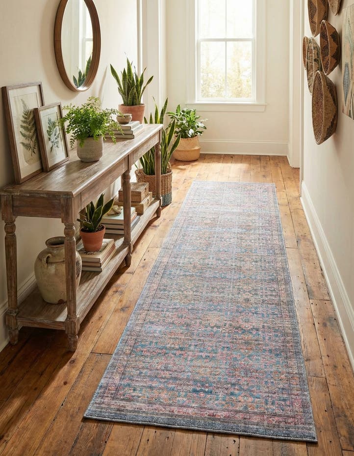 2' 7 x 12' Washable Nostalgia Runner Rug