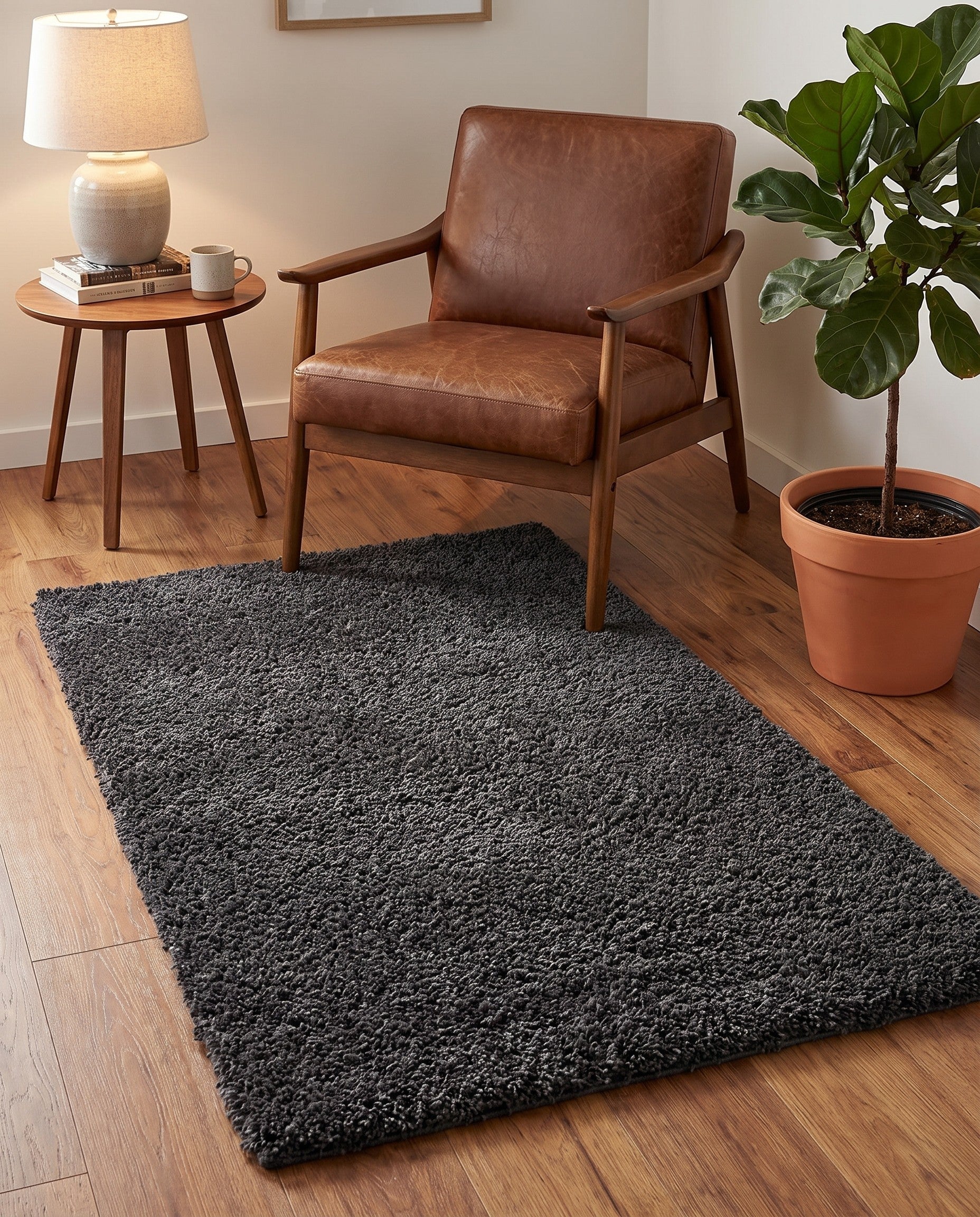 3' 3 x 5' 3 Soft Solid Shag Rug