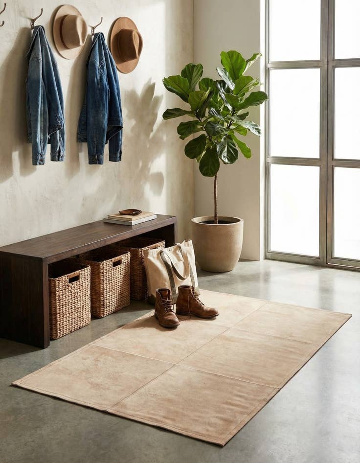 Detail image of 2' x 3' Cowhide Leather Rug