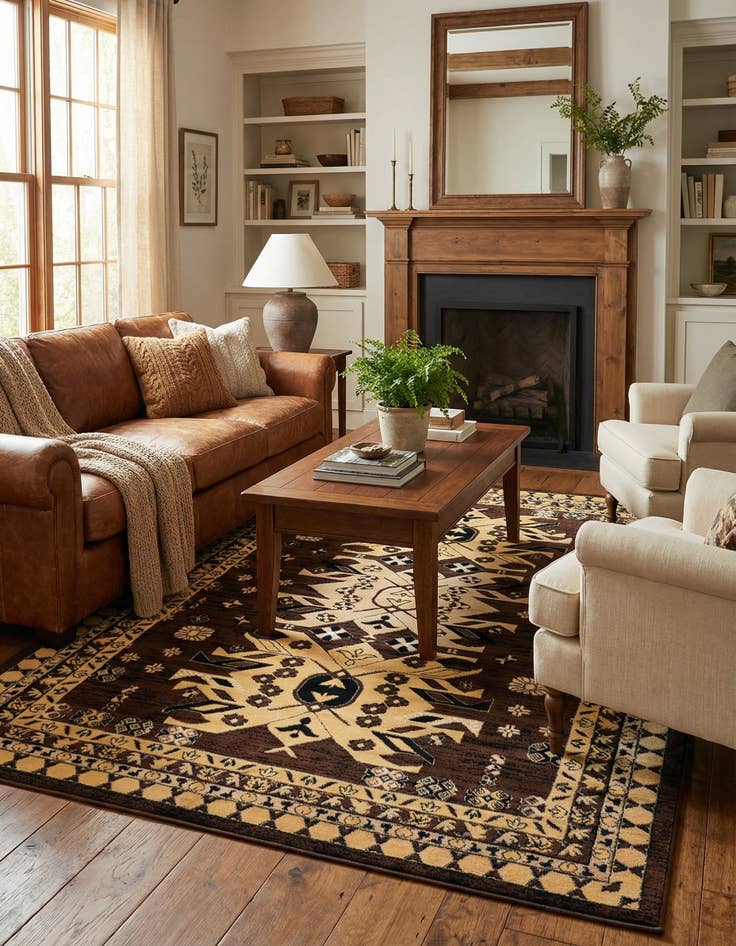 Detail image of  6' x 9' Heris Rug