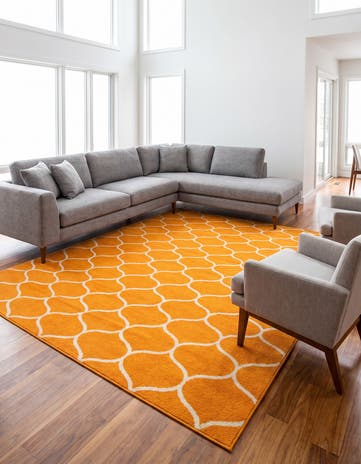 9' x 12' Lattice Frieze Rug