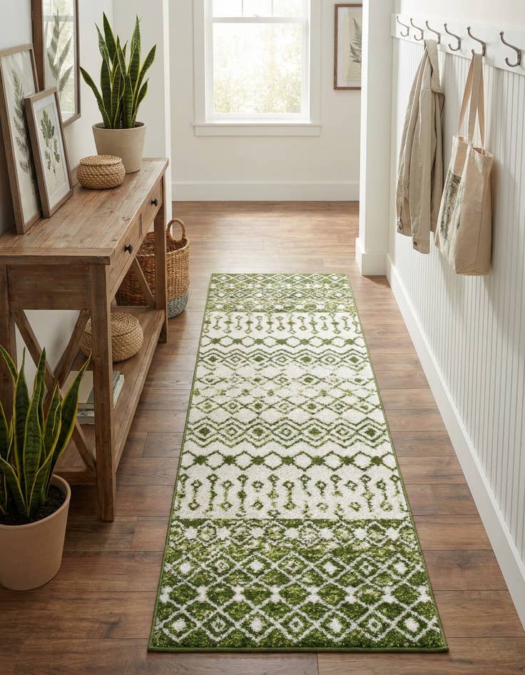 Detail image of  2' x 7' Moroccan Trellis Runner Rug