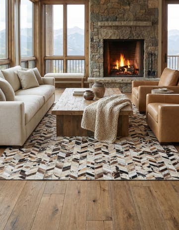 5' 2 x 8' Cowhide Rug