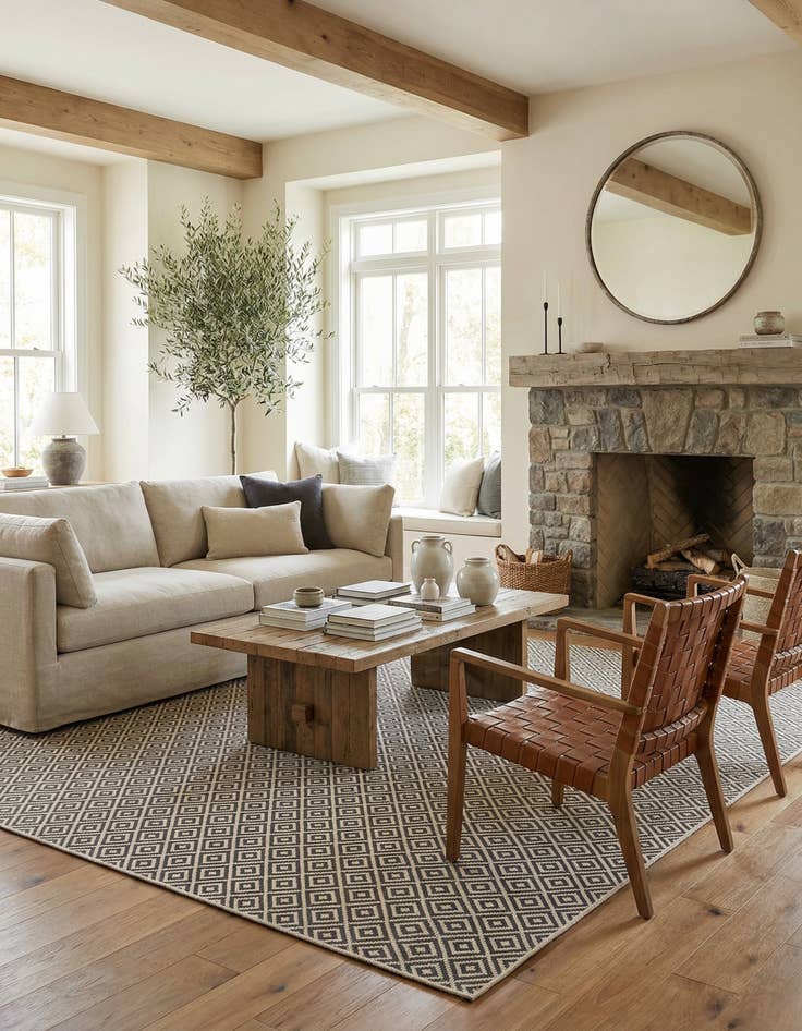 Detail image of 13' x 13'  Washable Jill Zarin Indoor / Outdoor Square Rug