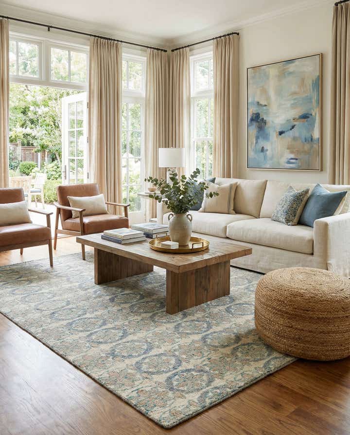 5' 6 x 8' 4 Hand Knotted Darya Wool Rug