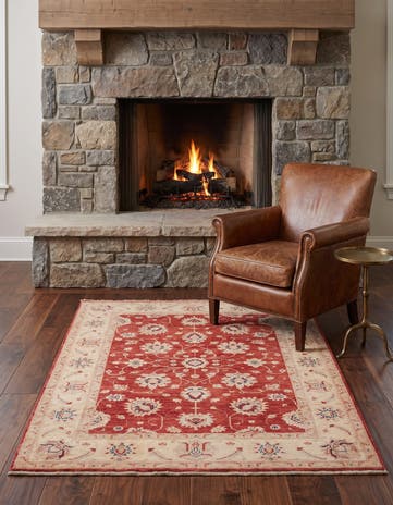 4' 9 x 6' 6 Hand Knotted Ziegler Rug