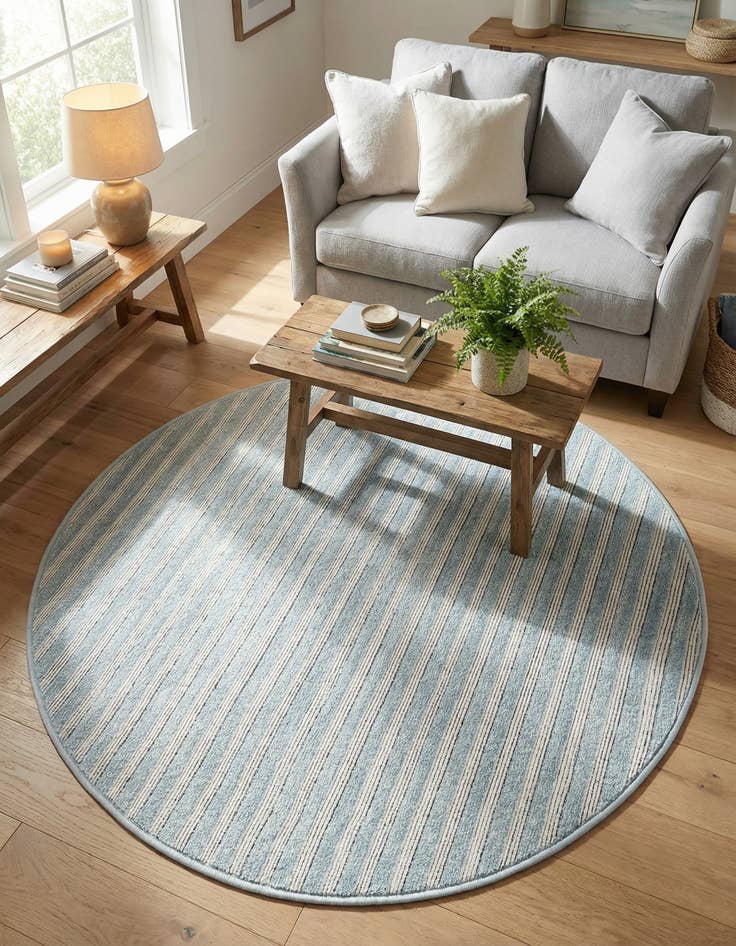 Detail image of  3' x 3'  Washable Sabrina Soto Indoor / Outdoor Round Rug