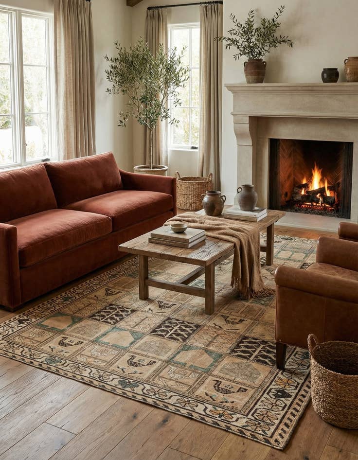 Detail image of 4' 7 x 9' 5  Hand Knotted Ultra Vintage Persian Wool Runner Rug