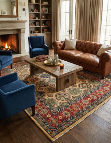 6' x 9' 11 Hand Knotted Kazak Rug