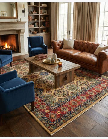 6' x 9' 11 Hand Knotted Kazak Rug