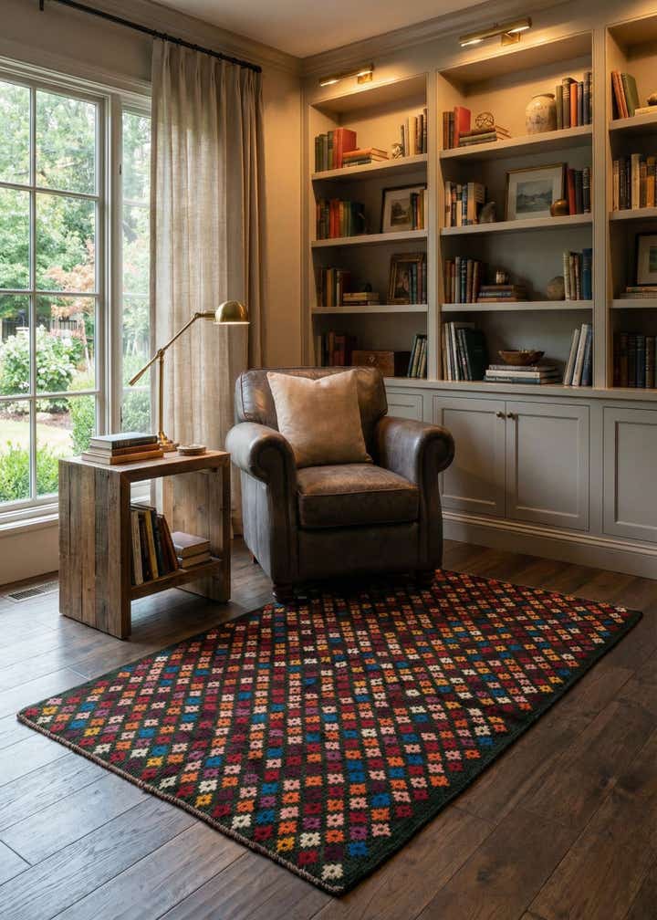 3' 8 x 5' 6 Hand Knotted Balouch Wool Rug