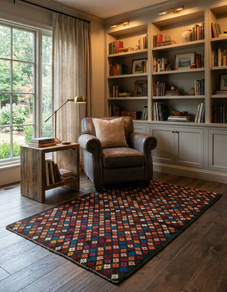 Detail image of  3' 8 x 5' 6  Hand Knotted Balouch Wool Rug