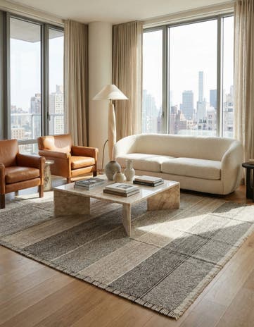8' 9 x 9' 7 Hand Woven Kilim Modern Wool Rug
