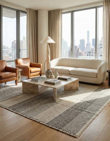 8' 9 x 9' 7 Hand Woven Kilim Modern Wool Rug