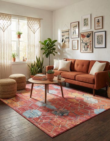 Red Prism Rug