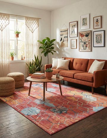 Red Prism Rug