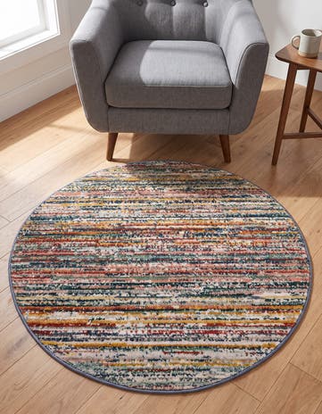 3' 3 x 3' 3 Gemstone Round Rug