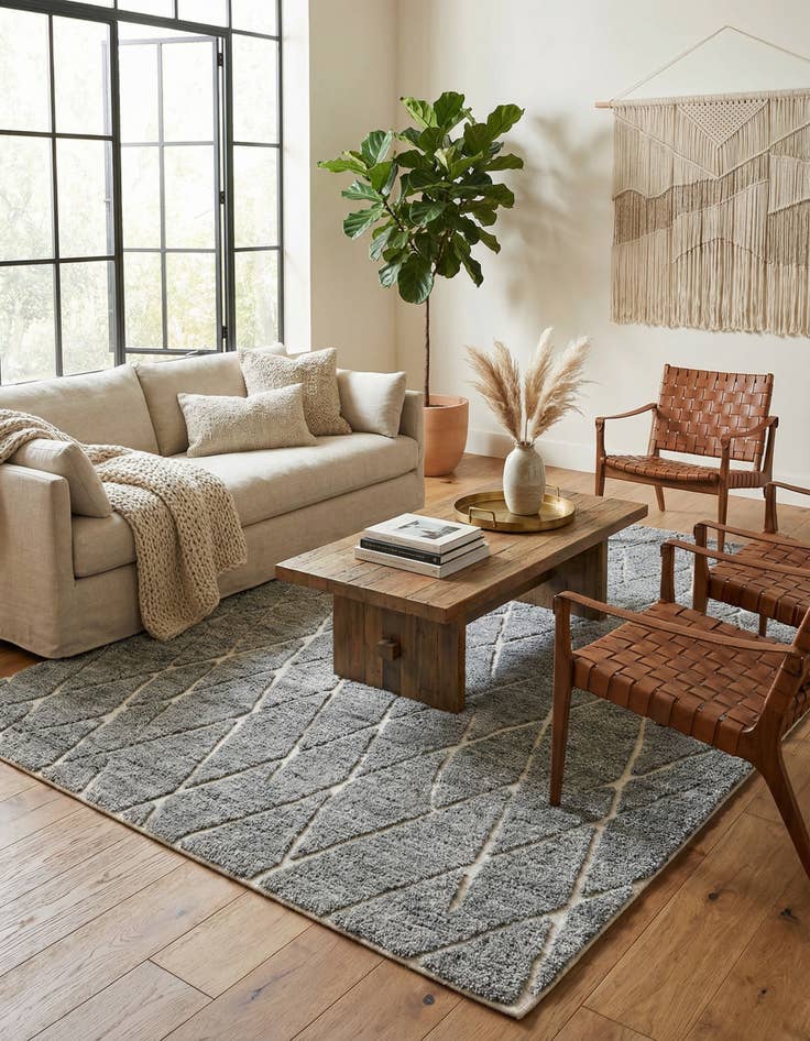 Detail image of  6' 1 x 9' Atlas Moroccan Wool Rug