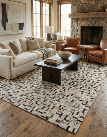 4' 11 x 7' 11 Cowhide - Patchwork Rug