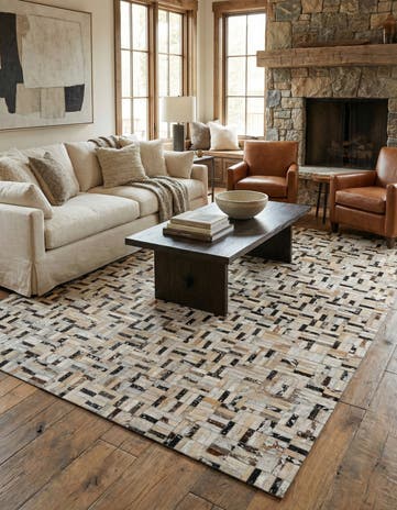 4' 11 x 7' 11 Cowhide - Patchwork Rug