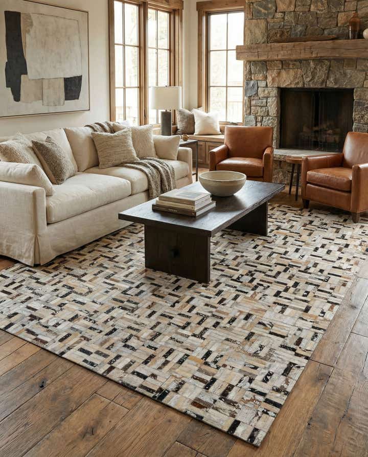 4' 11 x 7' 11 Cowhide - Patchwork Rug