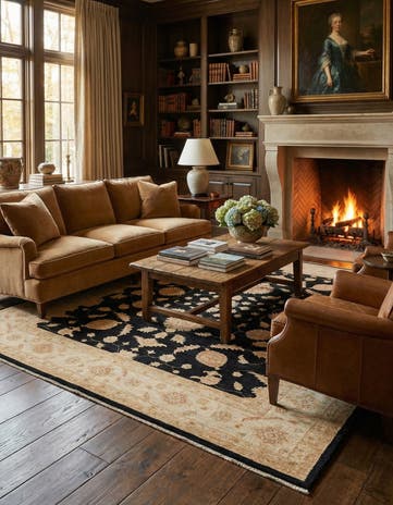 8' 4 x 10' Hand Knotted Peshawar Ziegler Rug
