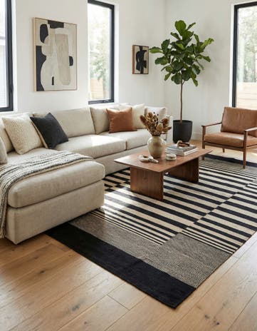 5' 8 x 7' 9 Hand Woven Kilim Modern Wool Rug