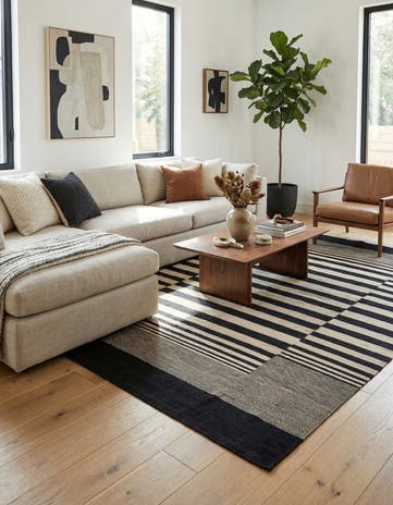 5' 8 x 7' 9 Hand Woven Kilim Modern Wool Rug