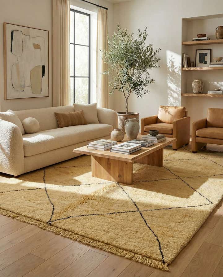 8' 2 x 11' 3 Hand Knotted Moroccan Wool Rug