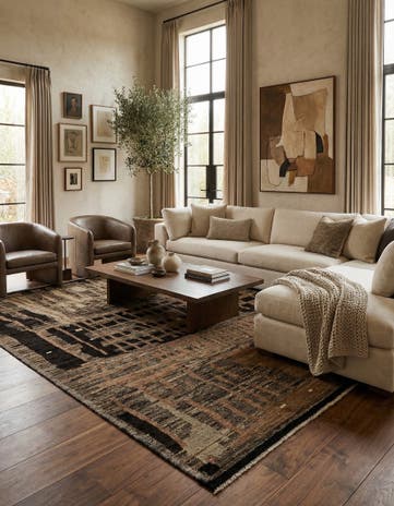 8' 6 x 10' Hand Knotted Beni Marok Rug