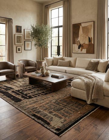 8' 6 x 10' Hand Knotted Beni Marok Rug