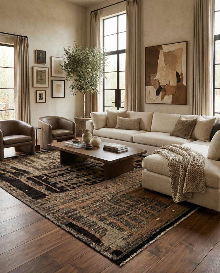 8' 6 x 10' Hand Knotted Beni Marok Rug