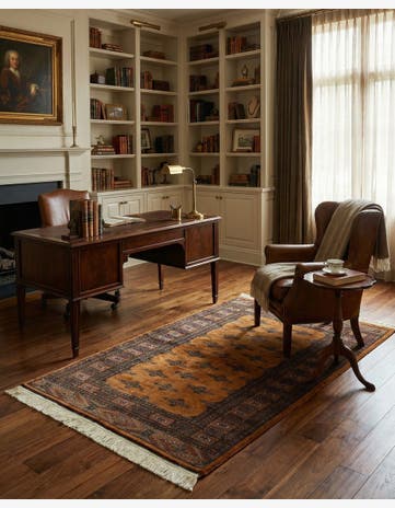 3' 2 x 4' 11 Hand Knotted Bokhara Oriental Wool Rug