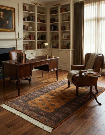 3' 2 x 4' 11 Hand Knotted Bokhara Oriental Wool Rug