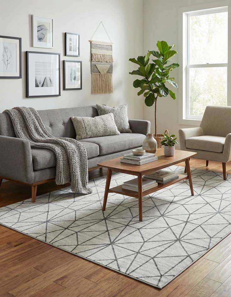 Detail image of  7' x 10' Lattice Trellis Rug