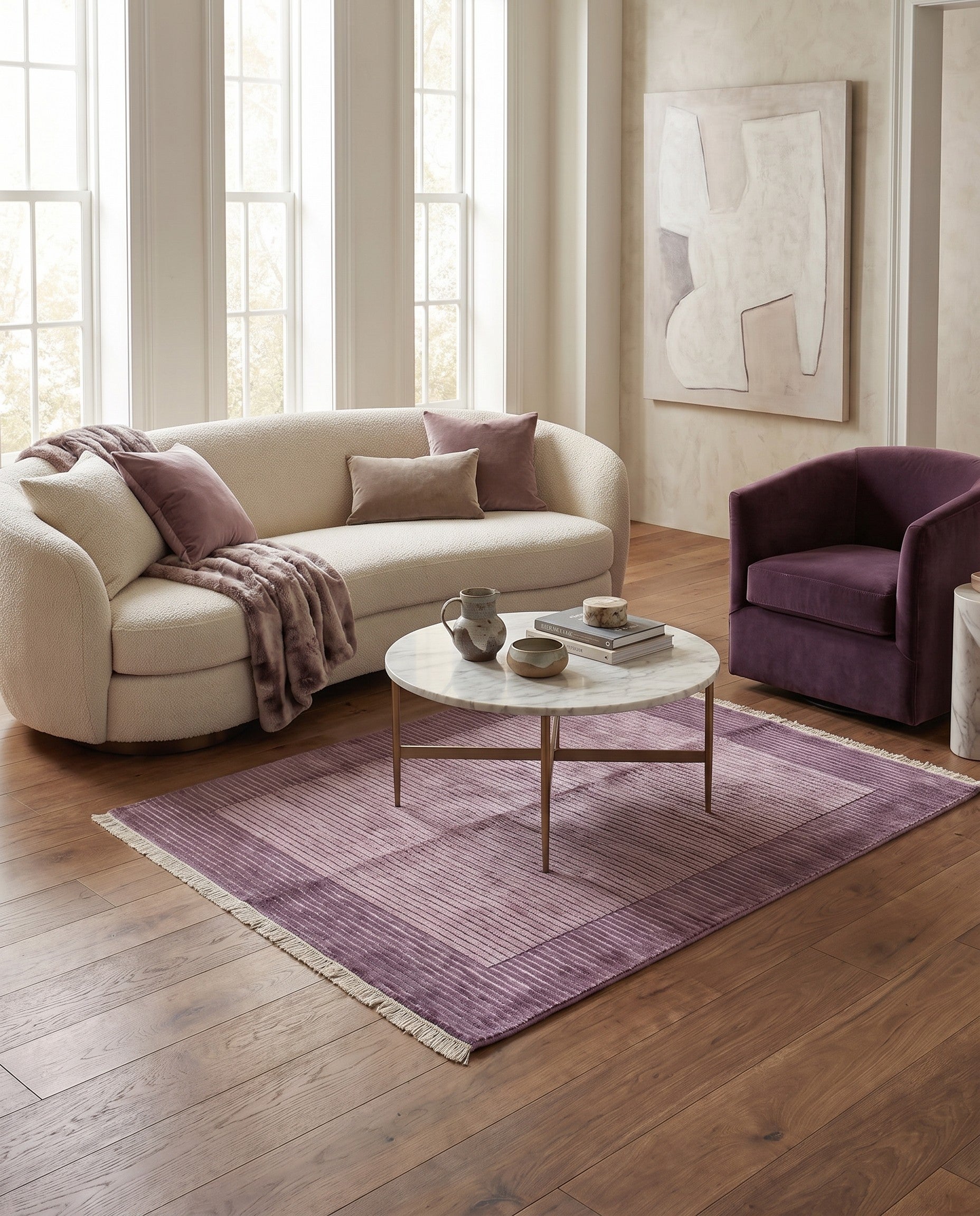 4' 11 x 6' 6 Hand Knotted Darya Wool Rug