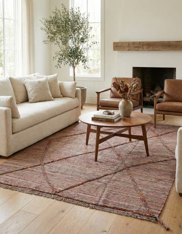 5' 6 x 8' Hand Knotted Moroccan Wool Rug