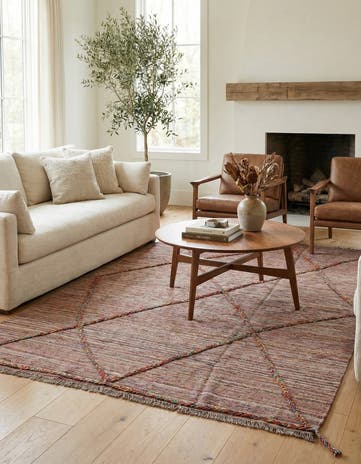 5' 6 x 8' Hand Knotted Moroccan Wool Rug
