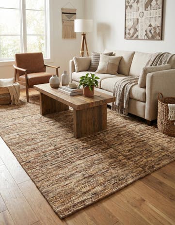 4' 8 x 6' 4 Hand Knotted Moroccan Wool Rug