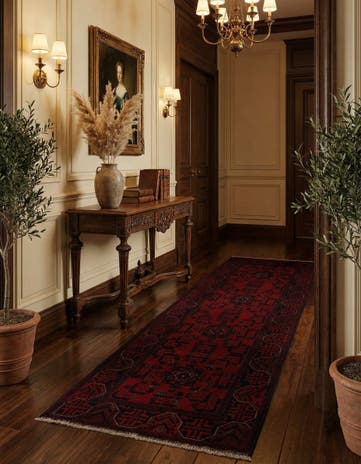 2' 8 x 9' 10 Hand Knotted Khal Mohammadi Wool Runner Rug