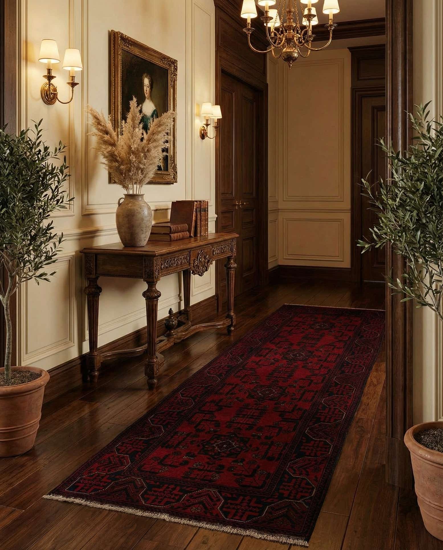 2' 8 x 9' 10 Hand Knotted Khal Mohammadi Wool Runner Rug