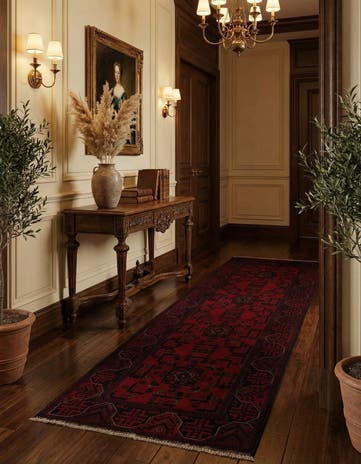 2' 8 x 9' 10 Hand Knotted Khal Mohammadi Wool Runner Rug