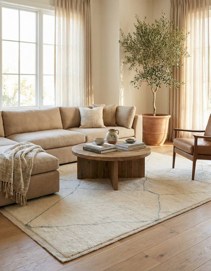 Detail image of 8' 2 x 10' 2  Hand Knotted Moroccan Wool Rug