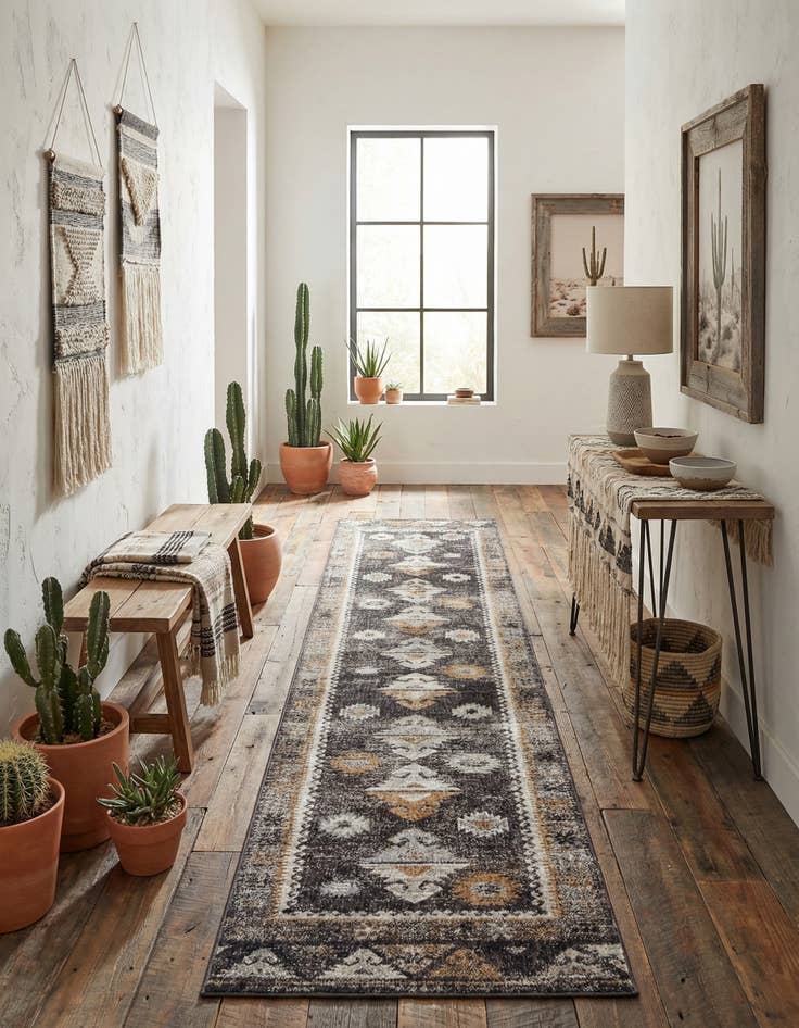 Detail image of 2' 7 x 12' Eco Southwestern Runner Rug