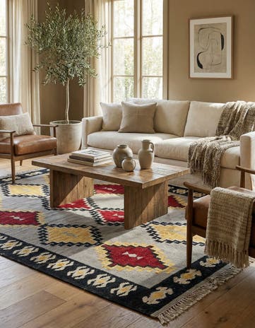 8' 2 x 10' 5 Hand Knotted Oushak Wool Rug