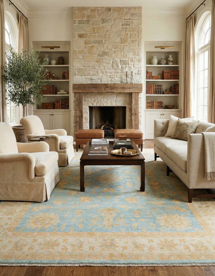 Detail image of 8' 6 x 11' 7 Kaizar Wool Rug