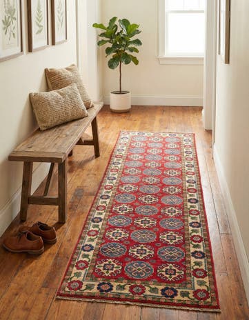 2' 10 x 9' 6 Hand Knotted Kazak Runner Rug