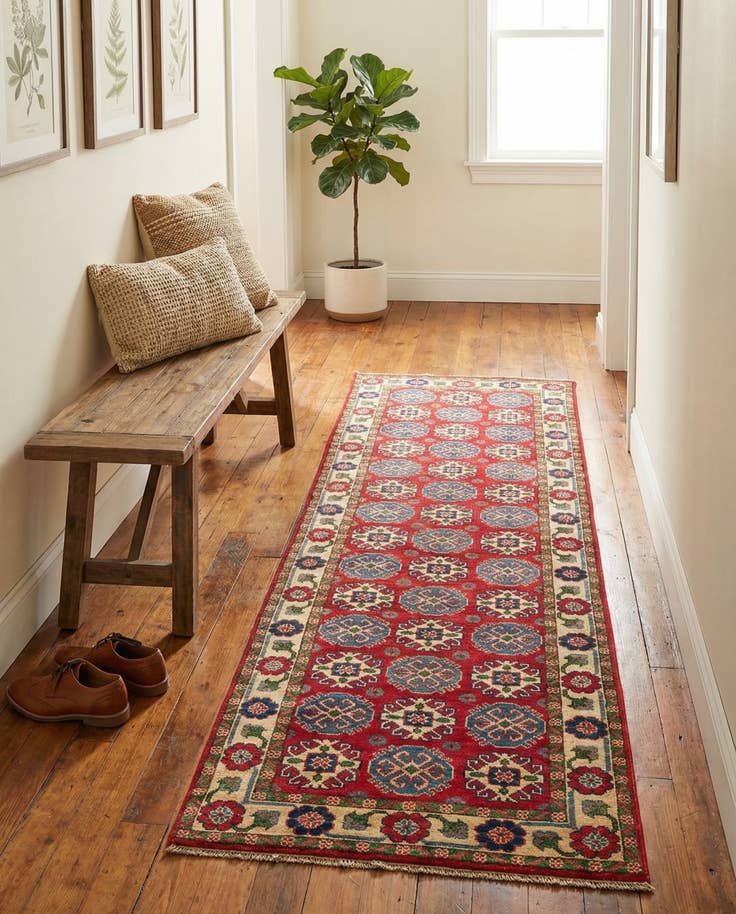 Detail image of 2' 10 x 9' 6 Hand Knotted Kazak Runner Rug