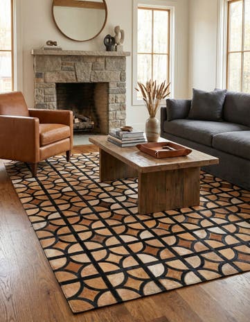 5' x 7' 9 Cowhide Rug